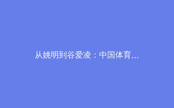 从姚明到谷爱凌：中国体育国际化的战略转型与时代启示 - 4